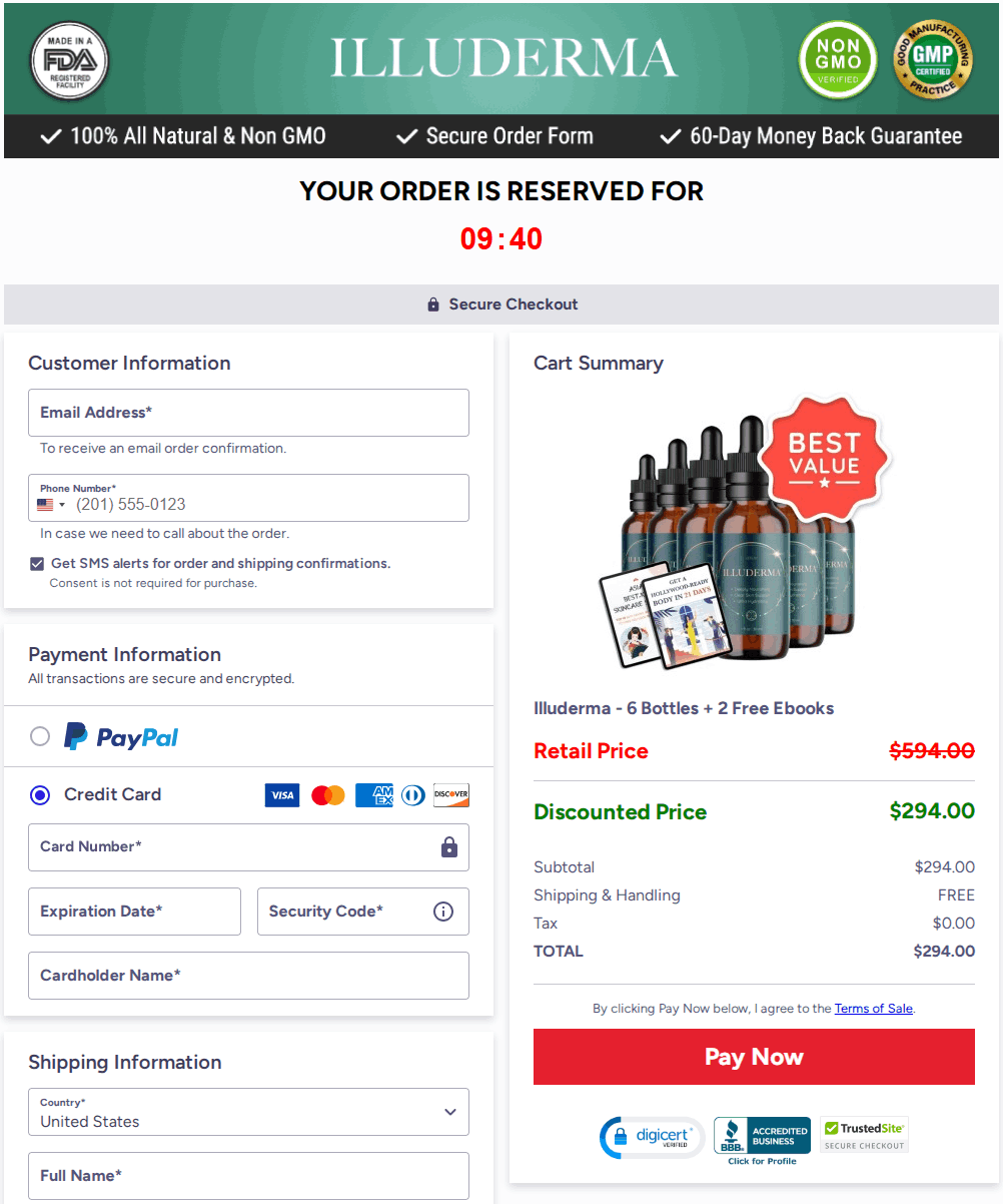 Illuderma Checkout